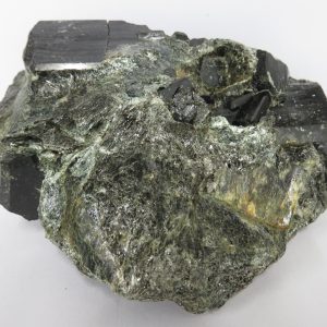 Black Tourmaline in Schist