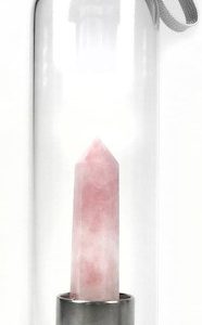 Rose Quartz Point Crystal Bottle