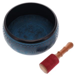 Aluminium Buddha Blue Singing Bowl- Note G