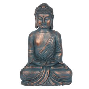 Small Blue Hands In Lap Sitting Buddha