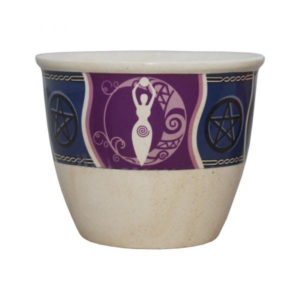 Ceramic Small Smudge Pot Goddess