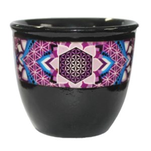 Ceramic Small Flower Of Life Smudge Pot