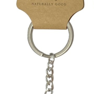 Amethyst Key Heart Keyring