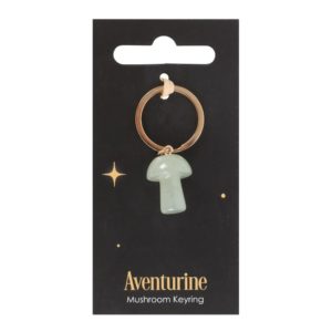 Green Adventurine Mushroom Keyring