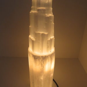 Selenite Tower Lamp