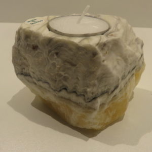 Zebra Calcite Candle Holder