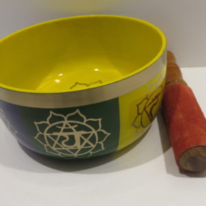 Multi Coloured Singing Bowl- Note F