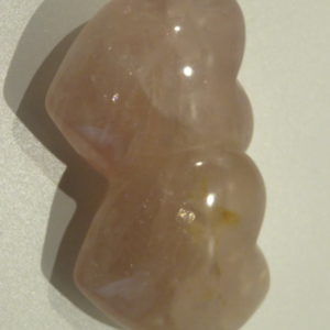 Rose Quartz Twin Hearts