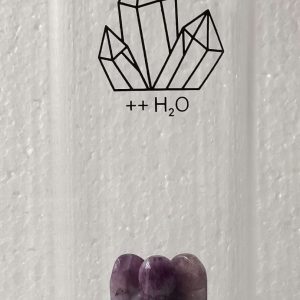 Crystal Bottle with Amethyst Angel