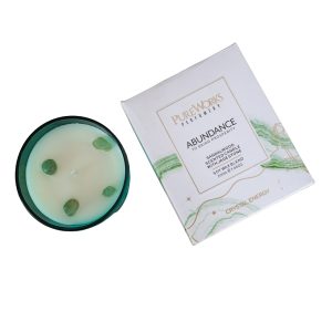 Abundance Sandalwood with Jade Crystal Energy Candle