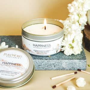 Happiness Jasmine with Citrine Crystal Energy Candle